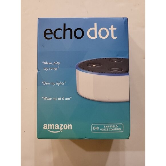 Echo Dot White Smart Speaker  2nd Generation NEW FACTORY SEALED - Picture 1 of 6